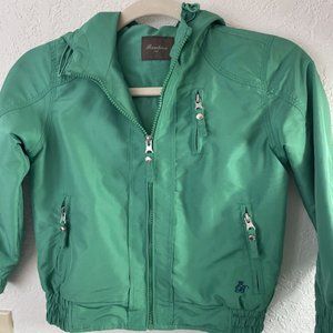 Bambino Green Hooded Windbreaker Sz 120/6x-7